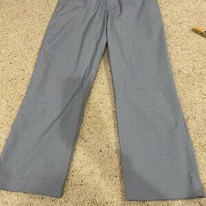 Adidas Golf Pants 34x30 Gray Check Performance Stretch Flat Front